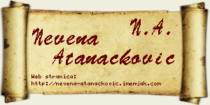 Nevena Atanacković vizit kartica